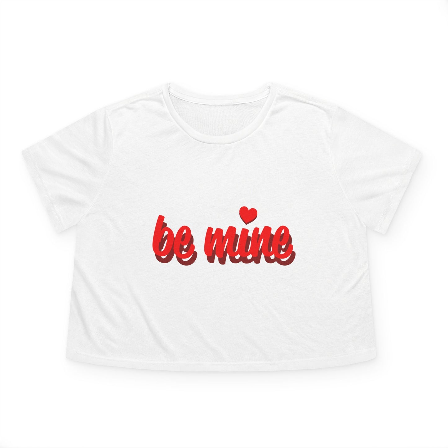 Be Mine Cropped Tee — Retro Pop Art Valentine Women's Top