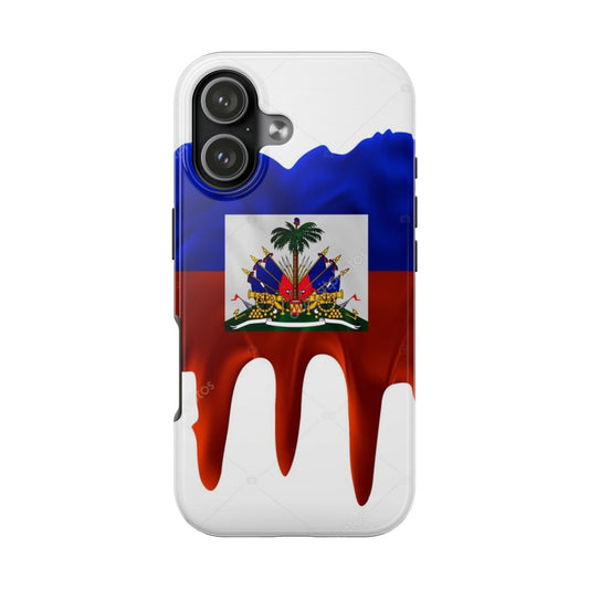 Haiti Flag Tough Phone Case – Patriotic Drip Design