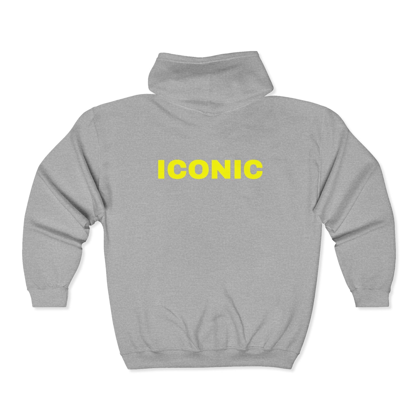 Iconic Black Woman Full-Zip Hoodie — Afro Headwrap Portrait Zip-Up