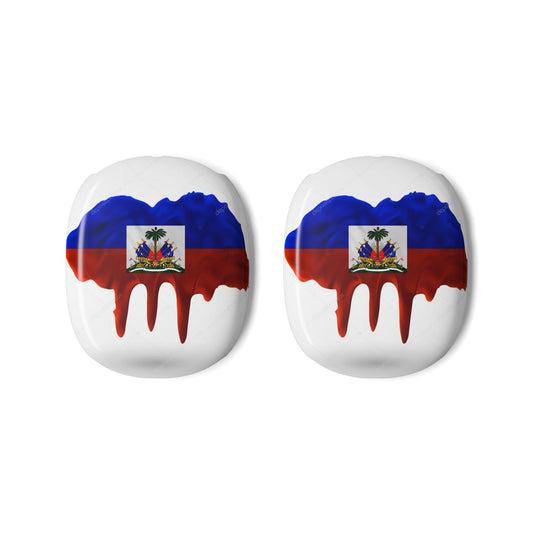 Haitian Flag Drip AirPods Max Case – Protective Patriotic Cover