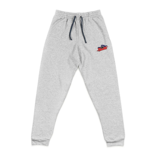 Embroidered Palm Script Joggers — Casual Cozy Sweatpants