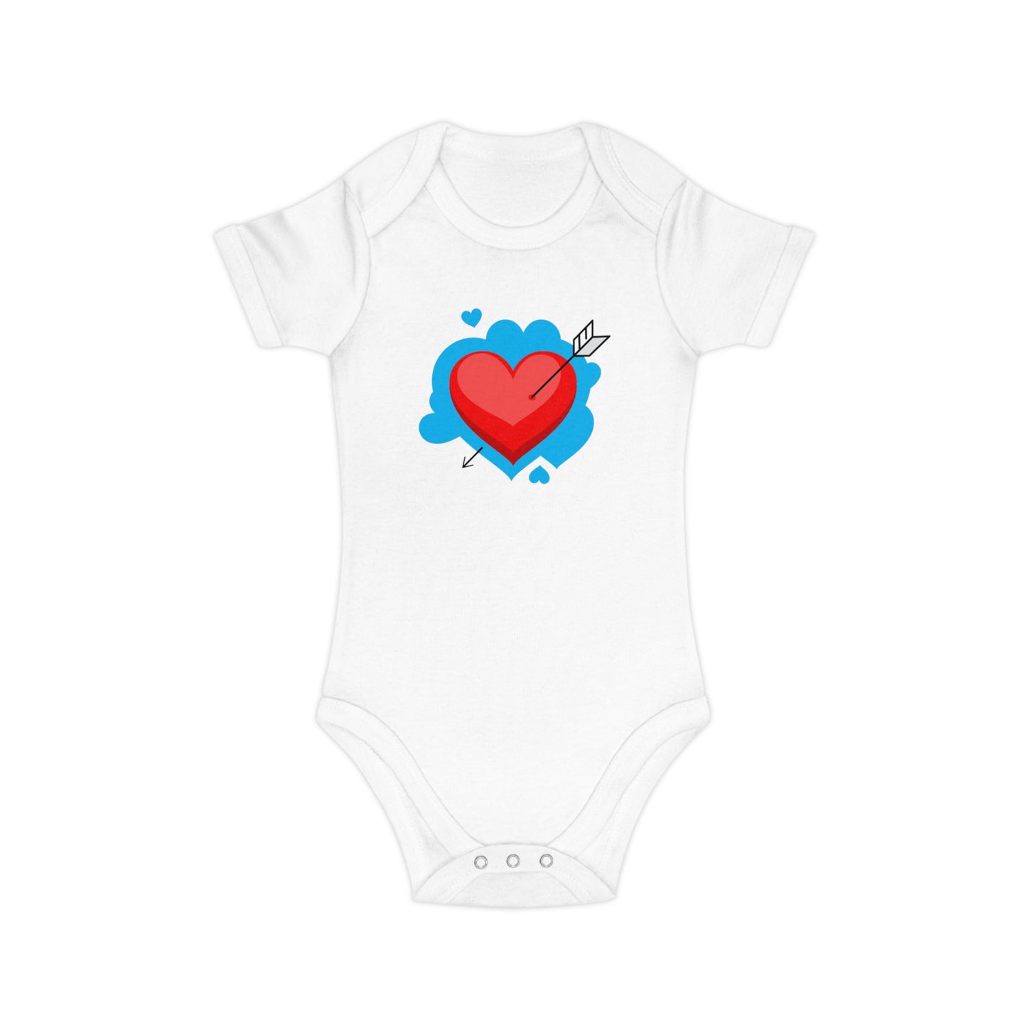 Baby Bodysuit — Cute Heart & Arrow Graphic Infant One-Piece (Valentine’s/Newborn Gift)