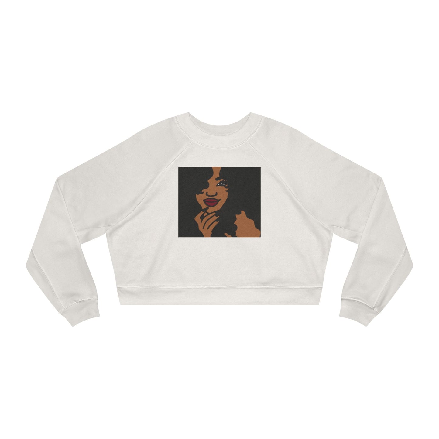 Cropped Pullover — Retro Afro Woman Graphic Crop Sweatshirt