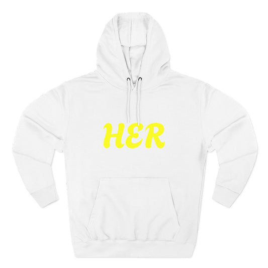 HER Fleece Hoodie — Black Women Empowerment Graphic Pullover (Trust • Redeemed • Amen)
