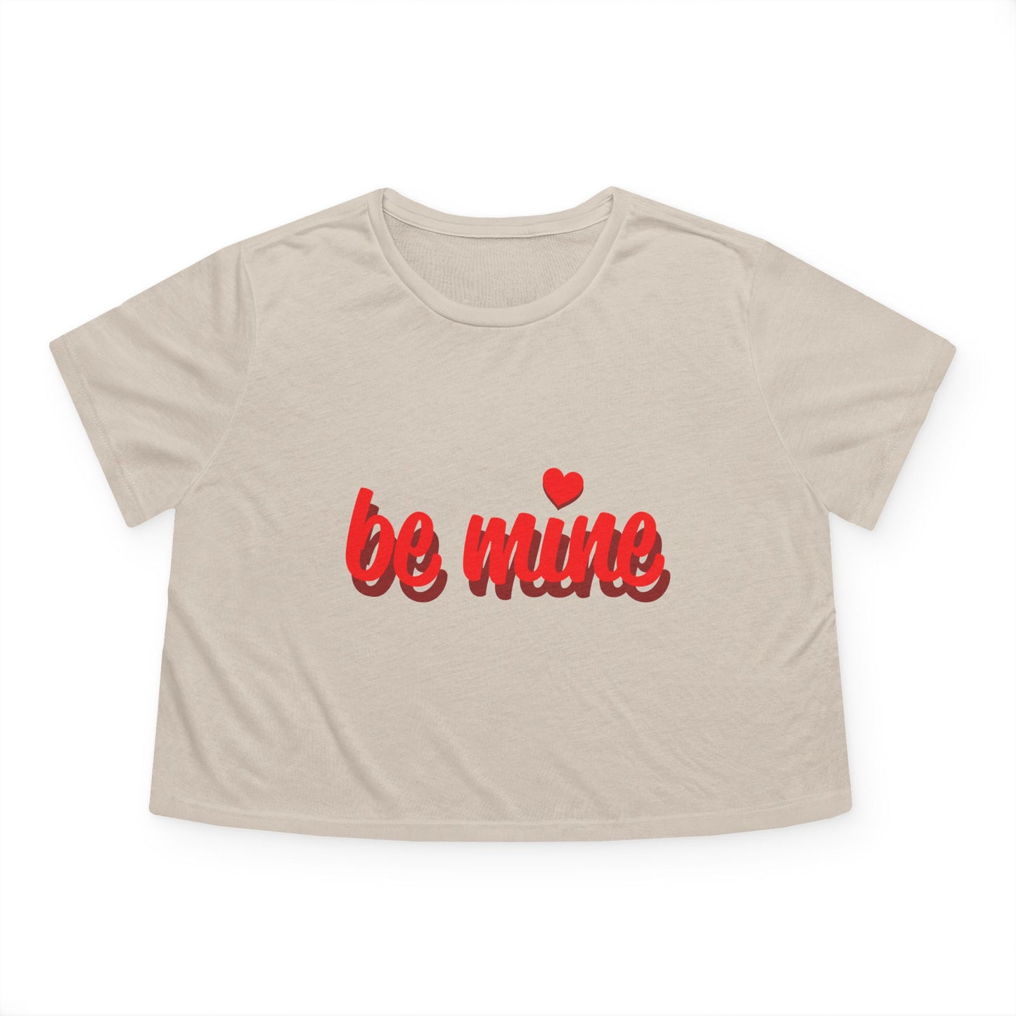 Be Mine Cropped Tee — Retro Pop Art Valentine Women's Top