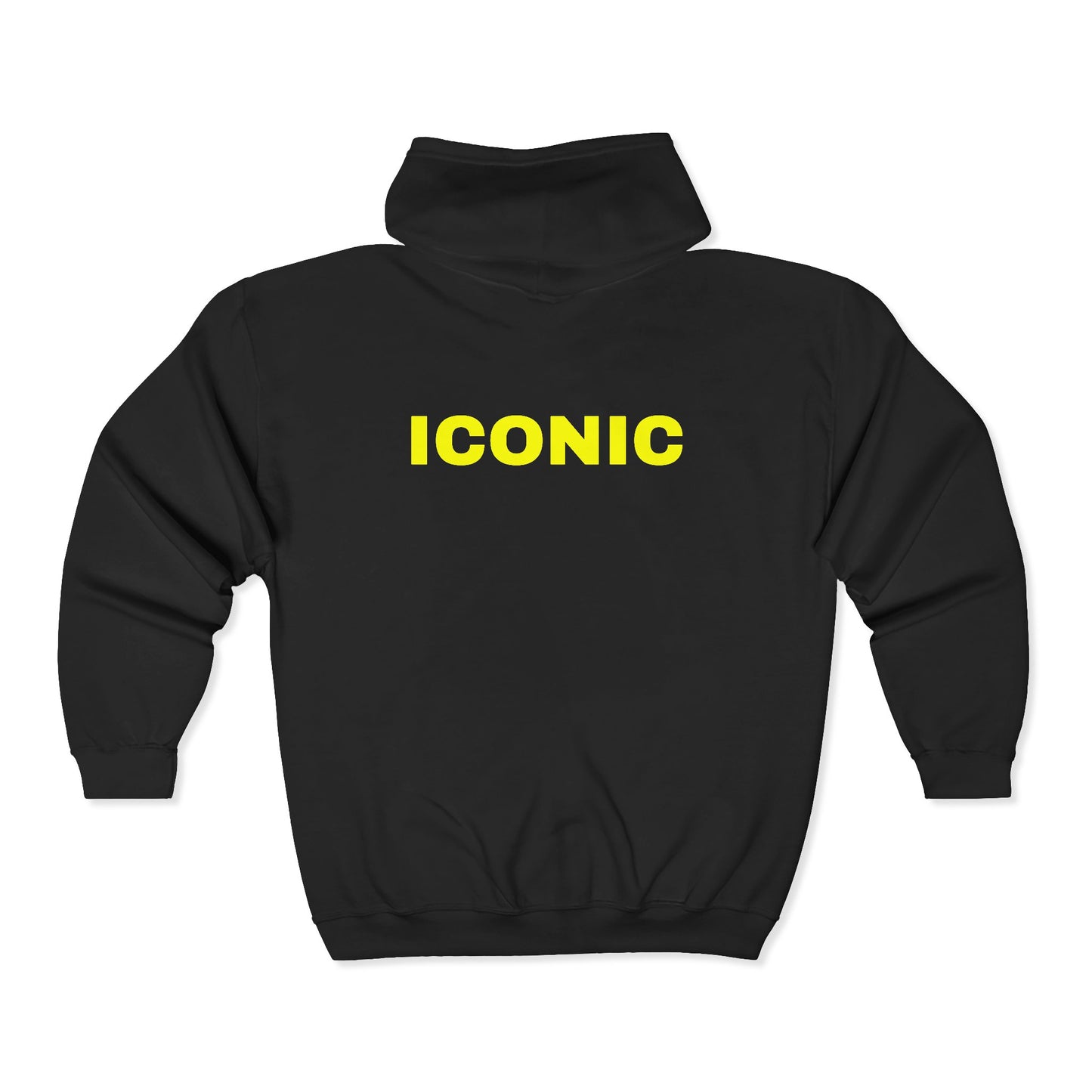 Iconic Black Woman Full-Zip Hoodie — Afro Headwrap Portrait Zip-Up