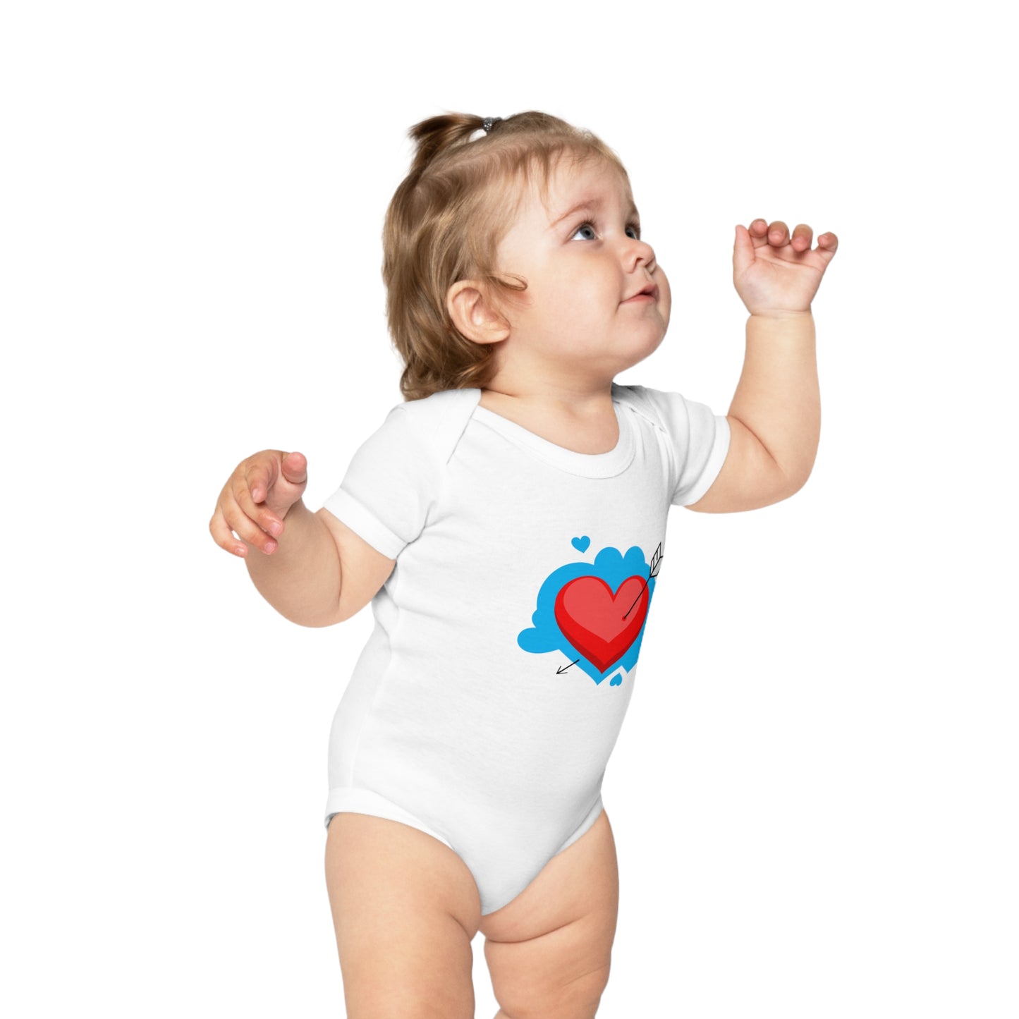 Baby Bodysuit — Cute Heart & Arrow Graphic Infant One-Piece (Valentine’s/Newborn Gift)